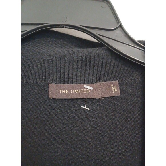 The Limited Cardigan Shrug Sweater Womens Large Black Open Front Lightweight - Picture 8 of 8